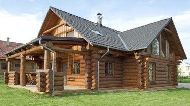 Log home construction in Czech